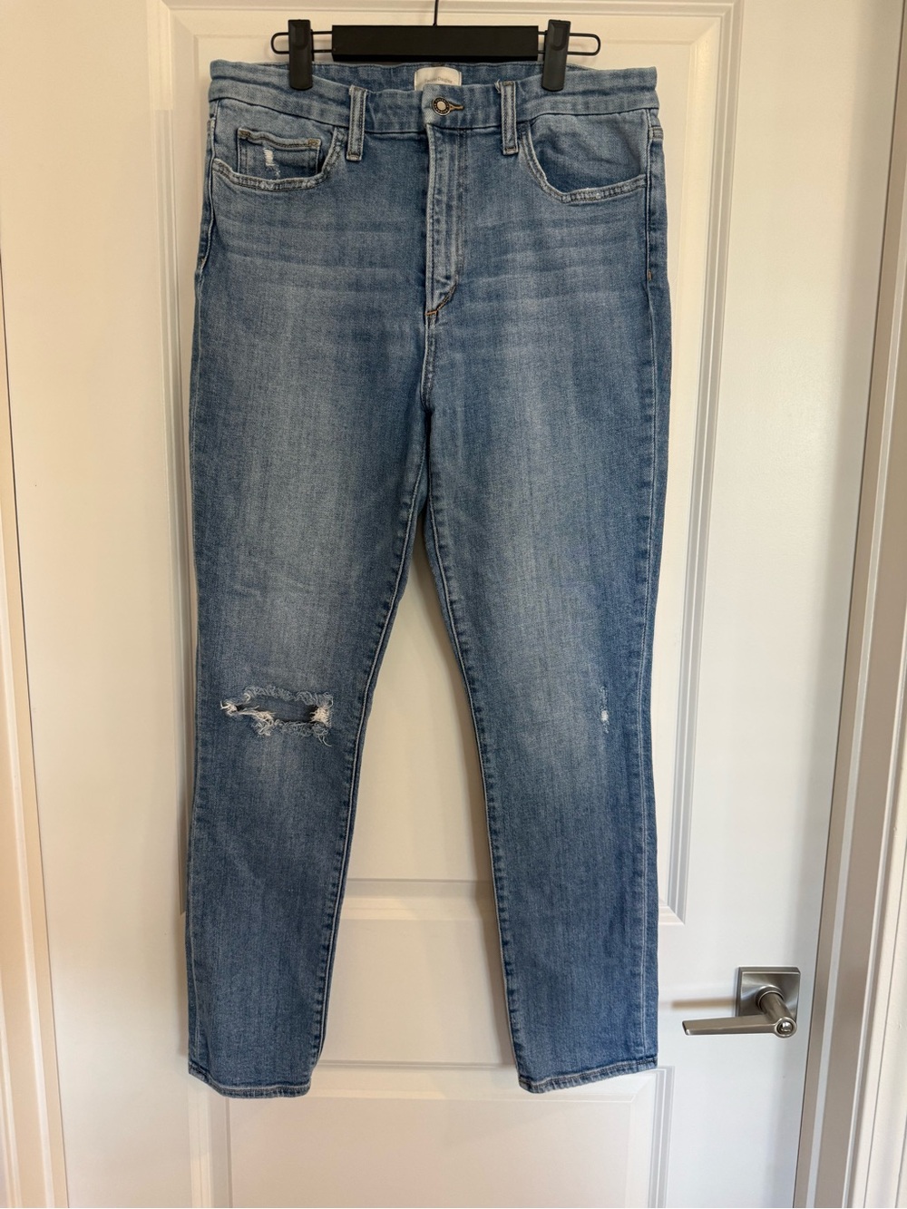 Favorite Daughter The Sara High Rise Distressed Slim Fit Jeans-Light Wash